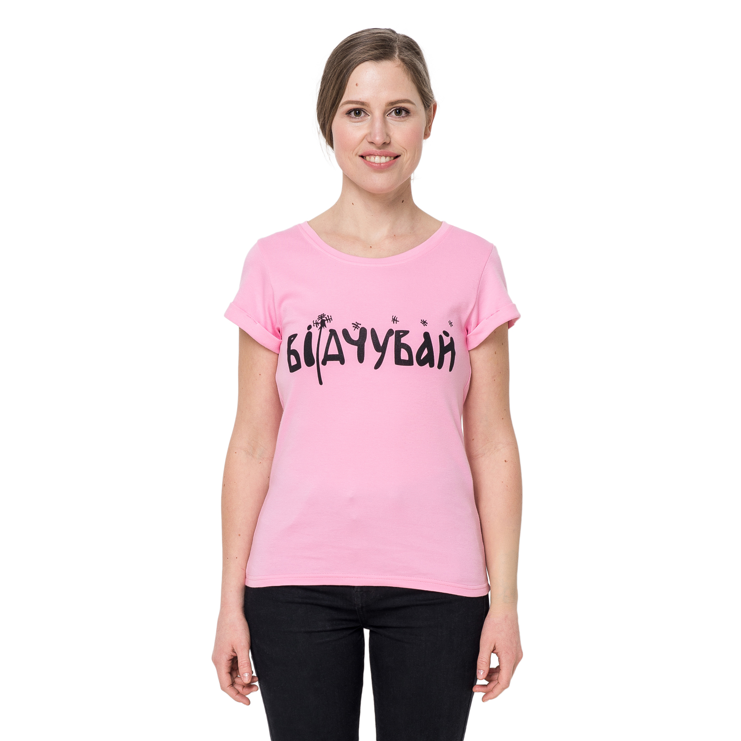 

Футболка ProstoClothes ВІДЧУВАЙ  розовая 137p11, Футболка ProstoClothes ВІДЧУВАЙ XS розовая 137p11