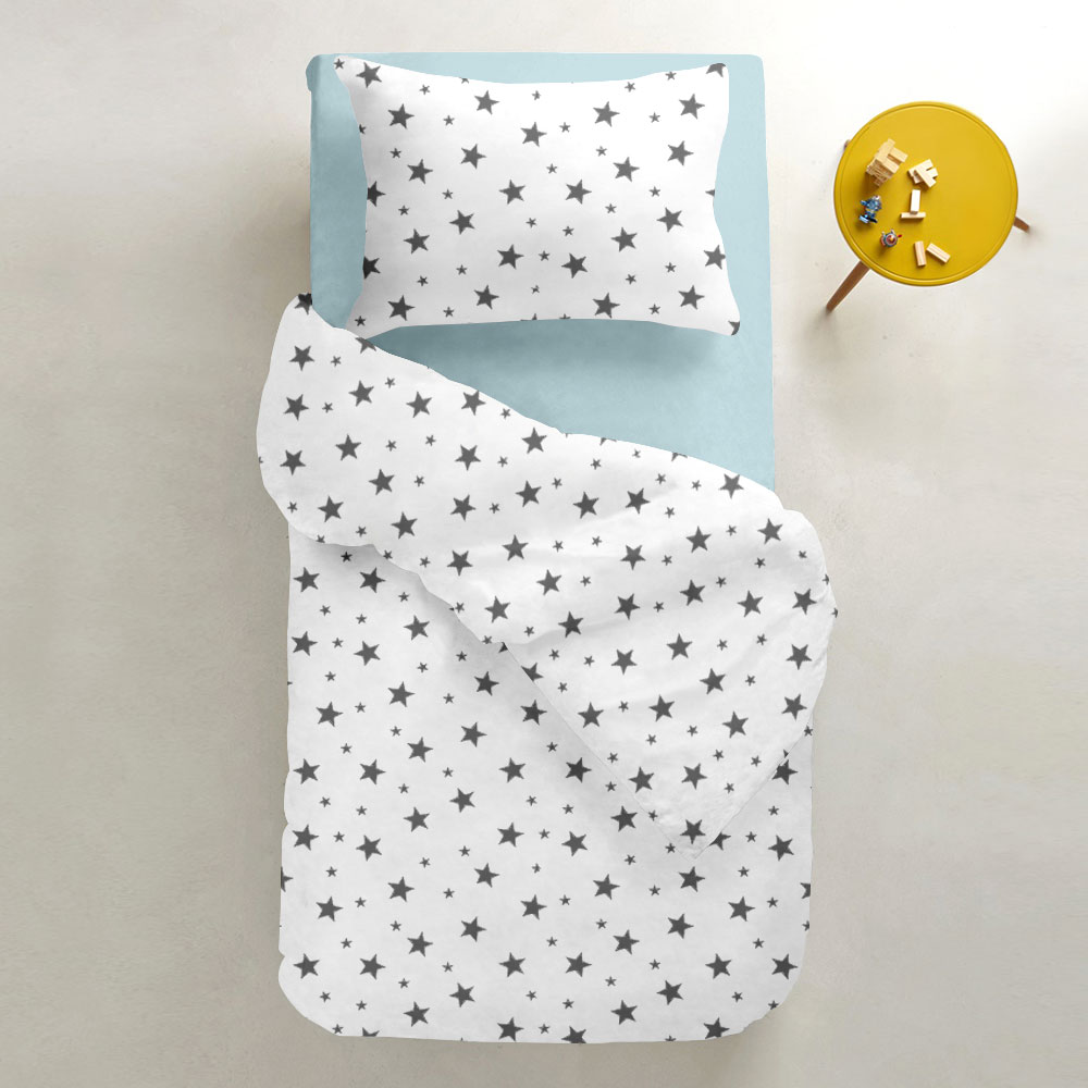

Комплект постельного белья Cosas натурального Star Big Grey El90 Blue 155х215