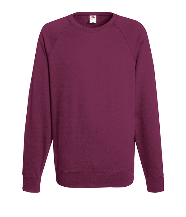 

Свитшот Fruit of the Loom Lightweight raglan sweat S Бордовый