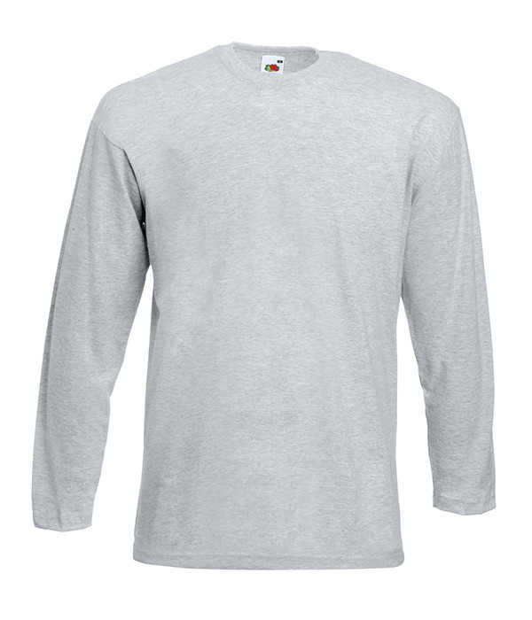 

Футболка Fruit of the Loom Original long sleeve T  Серо-Лиловый, Футболка Fruit of the Loom Original long sleeve T S Серо-Лиловый