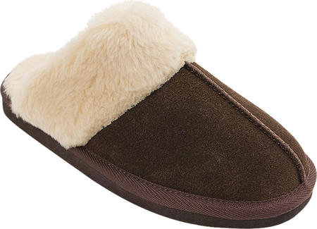 

Женские комнатные тапочки Minnetonka Chesney Scuff Chocolate Suede 38