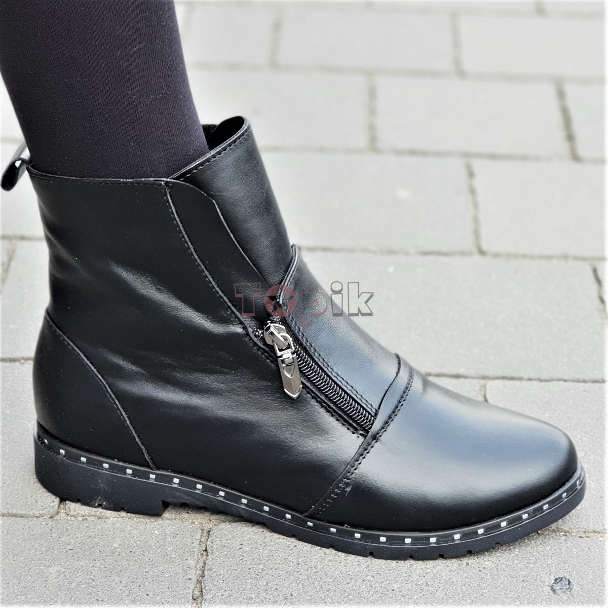 

Женские зимние ботинки, AMELI, кожаные черные, 36р Код 1312