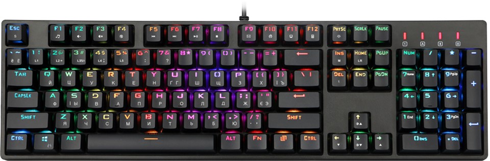 

Клавиатура проводная 1STPLAYER DK5.0 RGB Outemu Blue USB (DK5.0-BL)