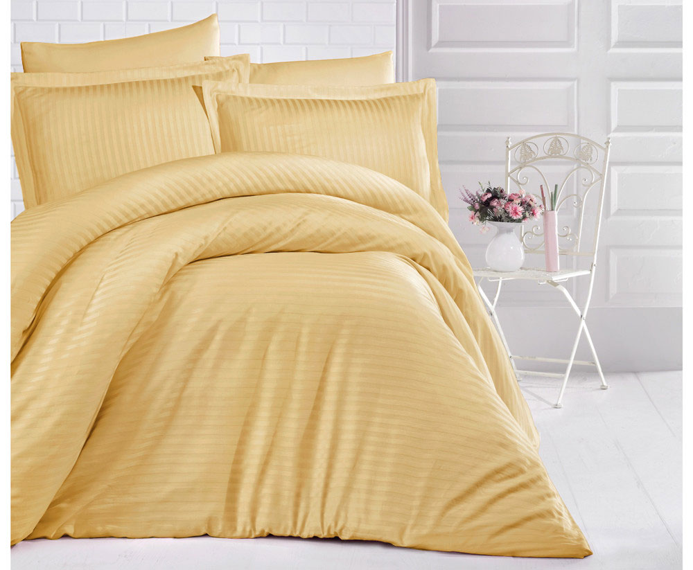 

Clasy Deluxe Saten Stripe Hardal евро