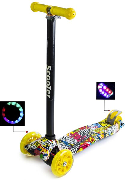

Детский Трехколесный самокат Best Scooter MAXI PRINT Sticer (sc130)