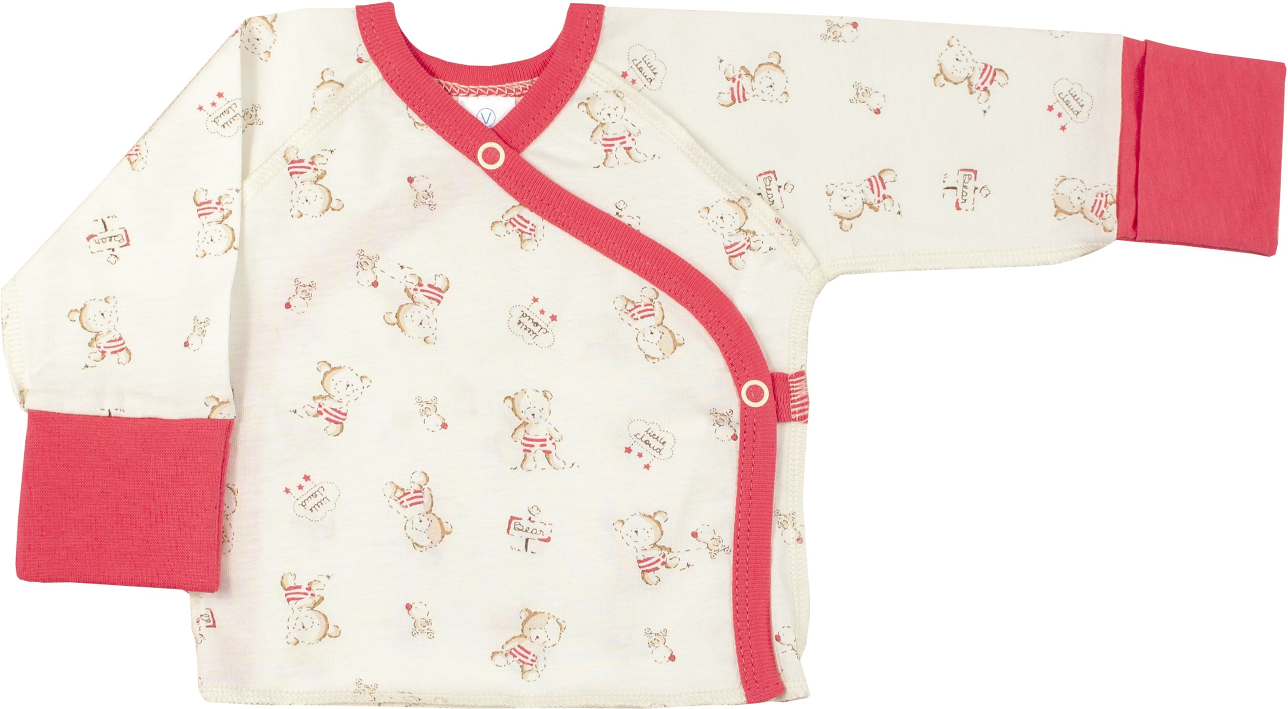 

Распашонка Veres Little Bear Pink 103.75 56 см Молочная