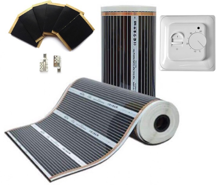 

Пленочный теплый пол 1 м² Vitez (0.5х2 м) Комплект с терморегулятором и монтажным набором(VIT00296)