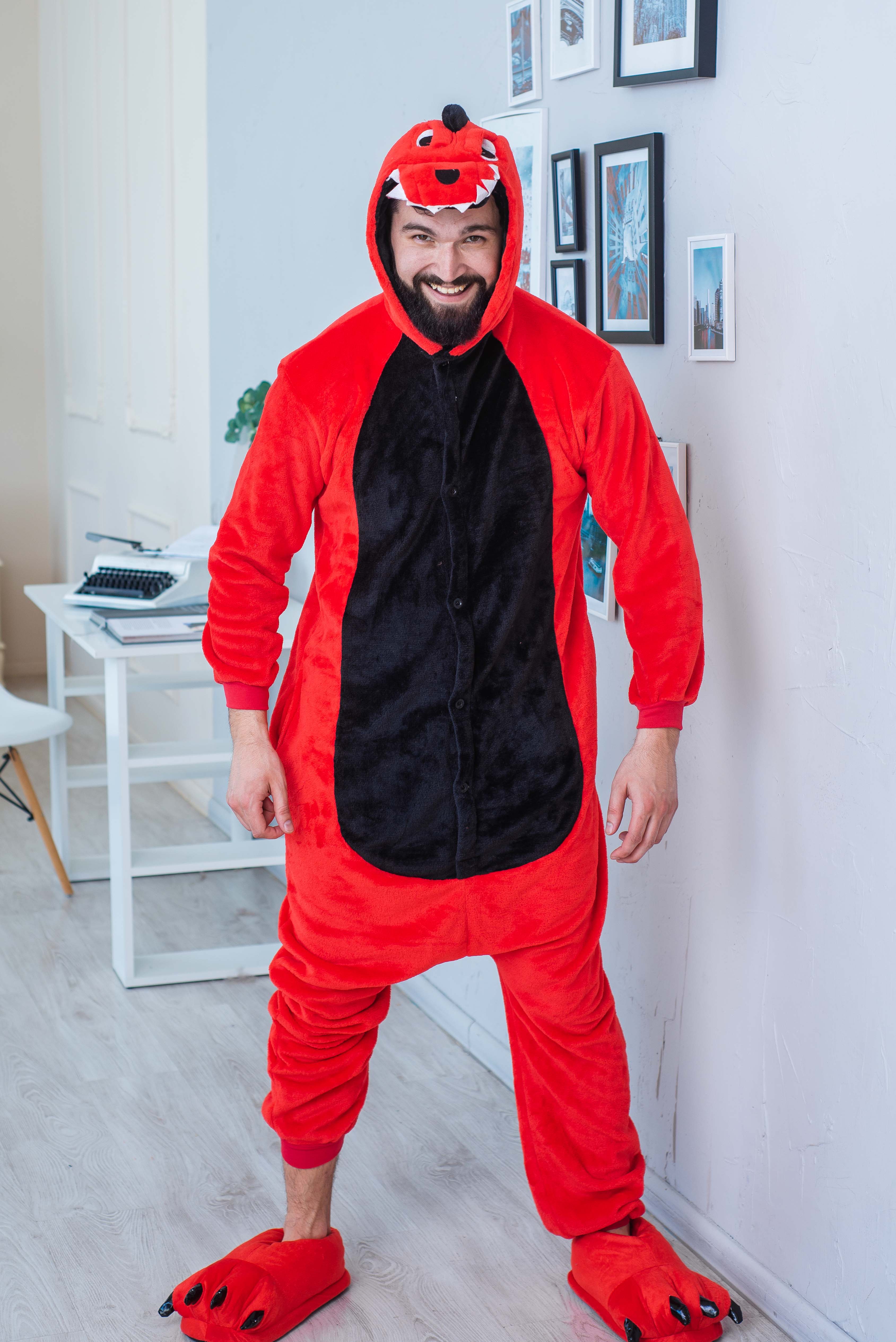 

Пижама Кигуруми взрослая BearWear Дракон/Динозавр M 155 - 165 см Красный (K1W1-0096-M)