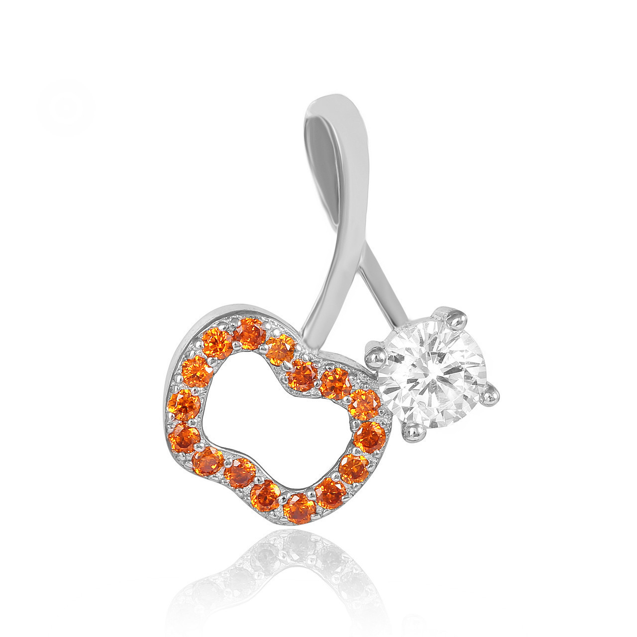 

Серебряная подвеска Silvex925 с фианитом - "Яблочко" П2ФГ/4009