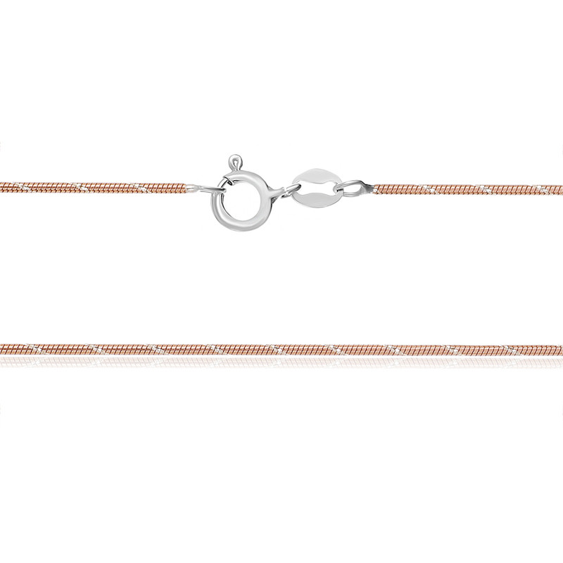 

Серебряная цепь Silvex925 - снейк круглый с насечкой 874А 4/55, женская