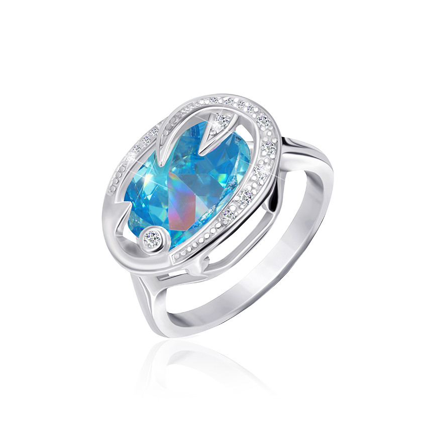 

Серебряное кольцо родированное Silvex925 - КК2ФТ/411-18,5