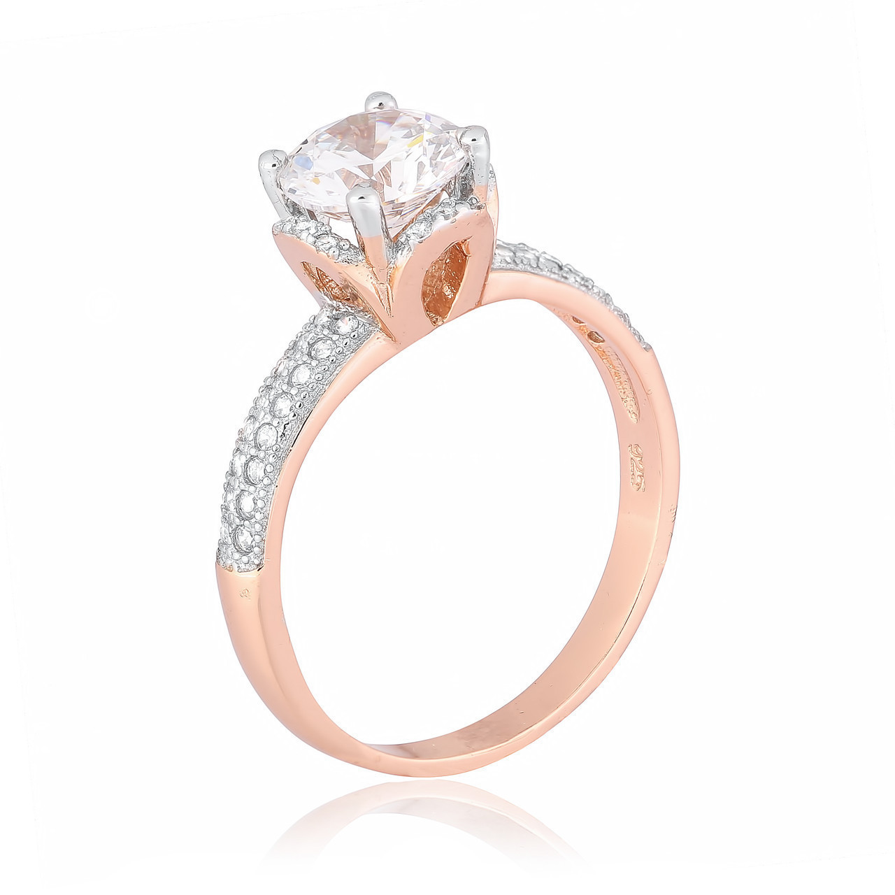 

Серебряное кольцо позолоченное с фианитом Silvex925 К3Ф/432 - 18