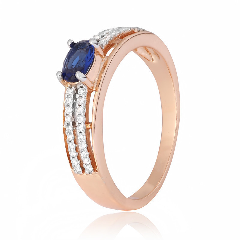 

Серебряное кольцо позолоченное с фианитом Silvex925 КК3ФС/339 - 20