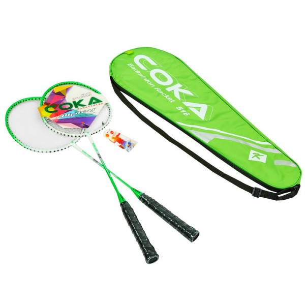 

Набор для бадминтона 2 ракетки в чехле COKA 516 Green (PS02232)