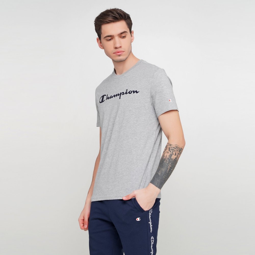 

Мужская футболка Champion Crewneck T-Shirt Серый 44 (cha214142-OXGM)