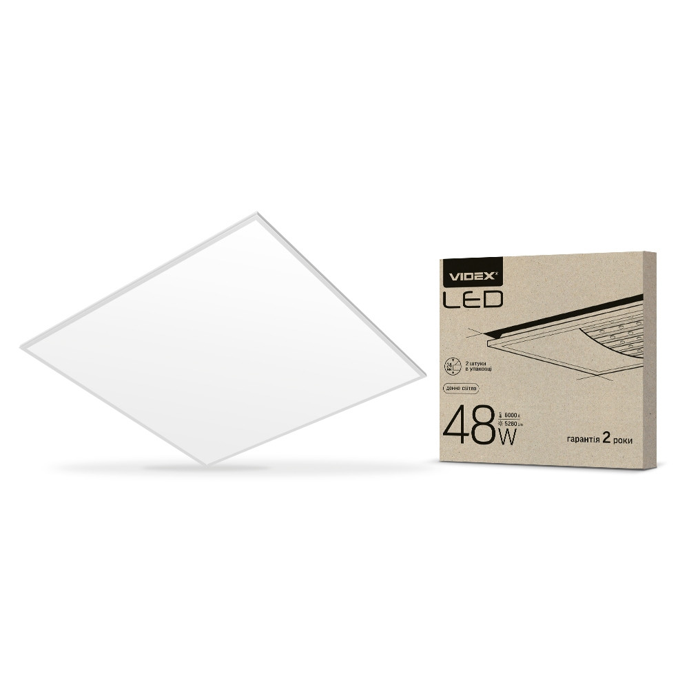 

LED панель VIDEX 48W 6000K матовая 2шт/упак