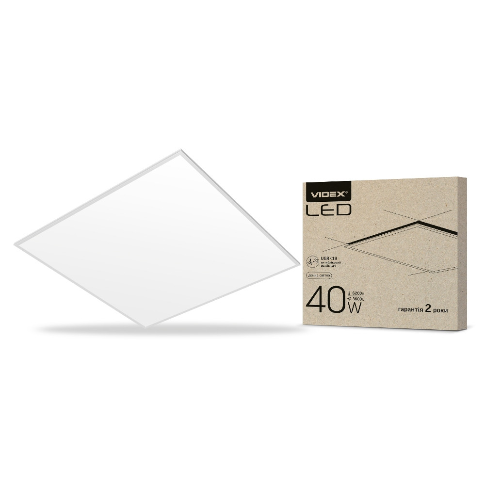 

LED панель VIDEX 40W 6200K Антибликовая (UGR