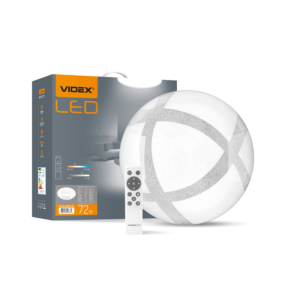

LED светильник функциональный круглый VIDEX GLANZ 72W 2800-6200K