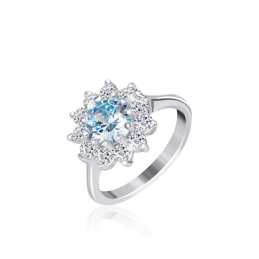 

Серебряное кольцо с фианитом Silvex925 КК2ФТ/379 - 17