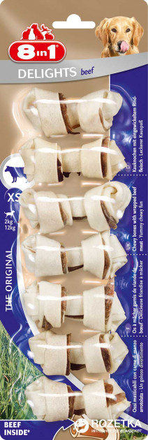 

Лакомство 8in1 для собак Кость с говядиной XS/7 см 7 шт (4048422108733)
