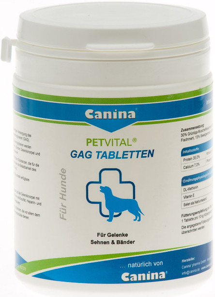 

Глюкозамин с экстрактом мидий Canina Petvital GAG 180 таблеток (4027565723317)