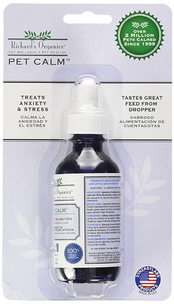 

Успокаивающие капли Антистресс для кошек и собак SynergyLabs Richard`s Organics Pet Calm, 59 мл (00426)