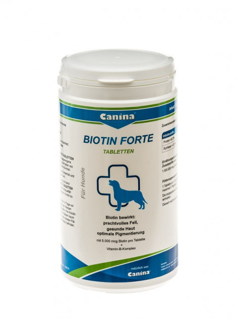 

Интенсивный курс для шерсти Canina Biotin Forte 700 г 210 таблеток