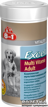 

Мультивитаминный комплекс 8in1 Excel Multi Vit-Adult для взрослых собак таблетки 70 шт (4048422108665)
