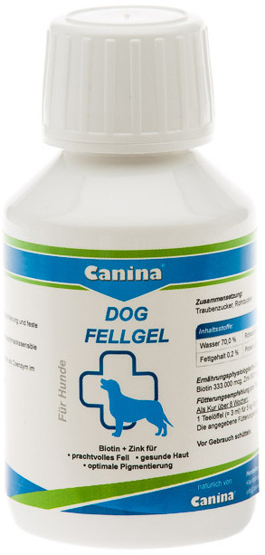 

Биотин + цинк для мелких привередливых собак Canina Dog Fell Gel 100 мл (4027565130900)