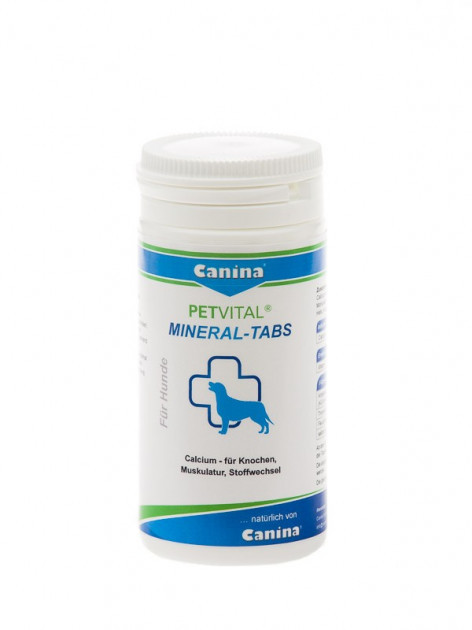 

Таблетки с разным соединением кальция + D3 Canina Petvital Mineral-Tabs 100 г