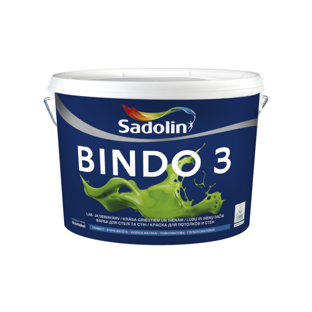 

Краска для стен и потолков Sadolin Bindo 3 BW 10 литров