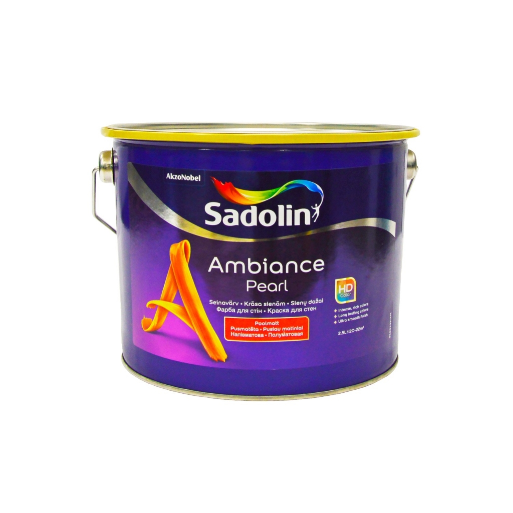 

Краска акриловая Sadolin Ambiance Pearl белый BW, база BC База (BW) 10 литров