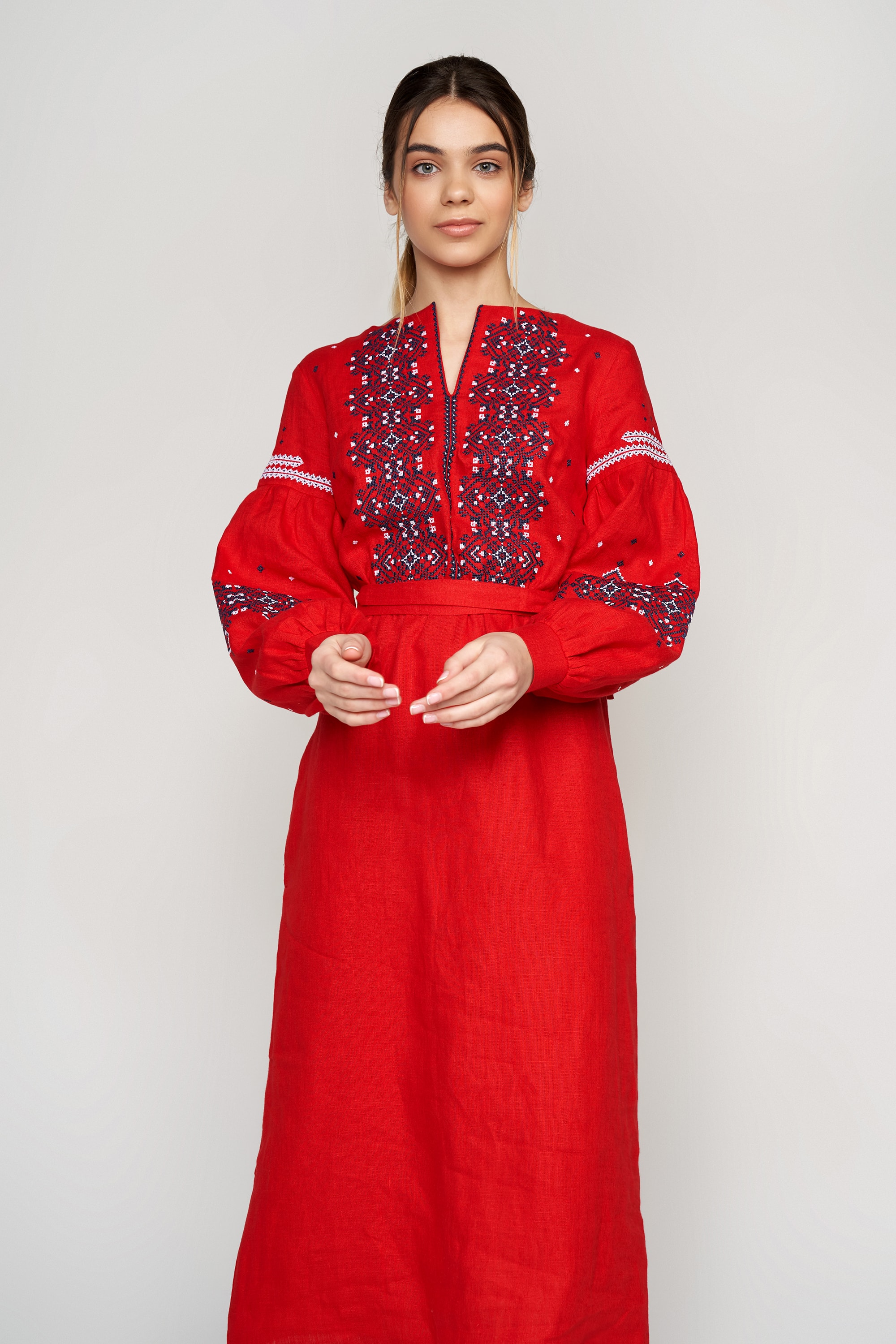 

Жіноча вишита сукня Red  UKR-4197 UkrGlamour, Жіноча вишита сукня Red XS UKR-4197 UkrGlamour