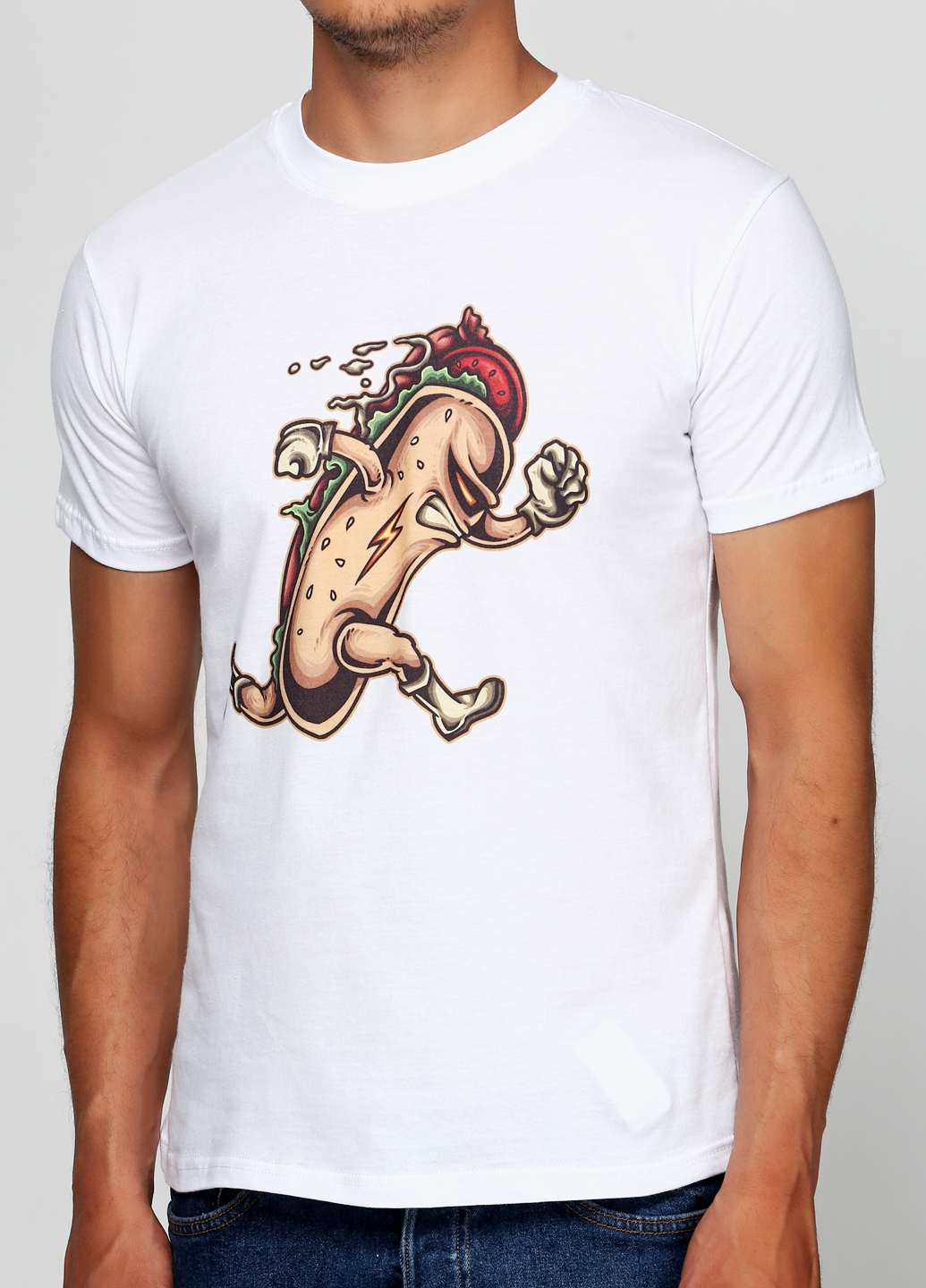 

Мужская футболка с принтом Hot dog hero Manatki Белый, Мужская футболка с принтом Hot dog hero Manatki Белый M