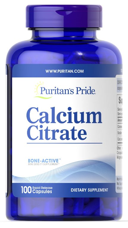 

Витамины Puritan's Pride Calcium Citrate 100 капсул (4384301494)