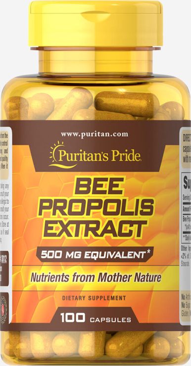 

Специальный продукт Puritan's Pride Bee Propolis 500 mg 100 капсул (4384301430)