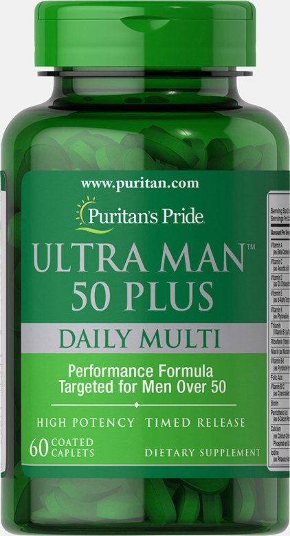 

Витамины Puritan's Pride Ultra Man 50 Plus 60 таблеток (4384301455)