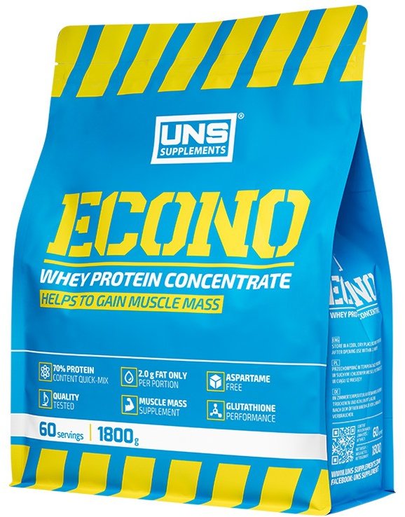 

Протеин UNS Econo Whey Protein 1800 g /60 servings/ White Chocolate 1800 г