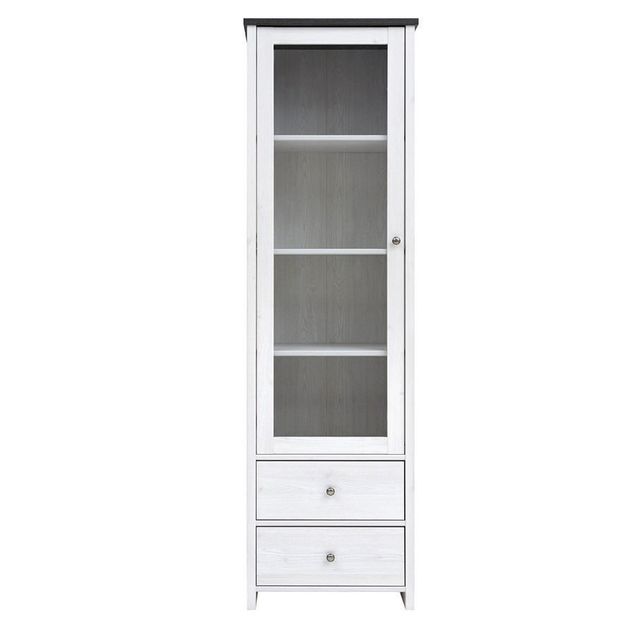 

Шкаф-витрина BRW (Black Red White) Порто REG 1W2S Джанни / Сосна ларико