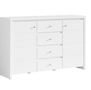 

Комод с ящиками BRW (Black Red White) Кристина KOM 2D4S (B) Белый / Белый глянец
