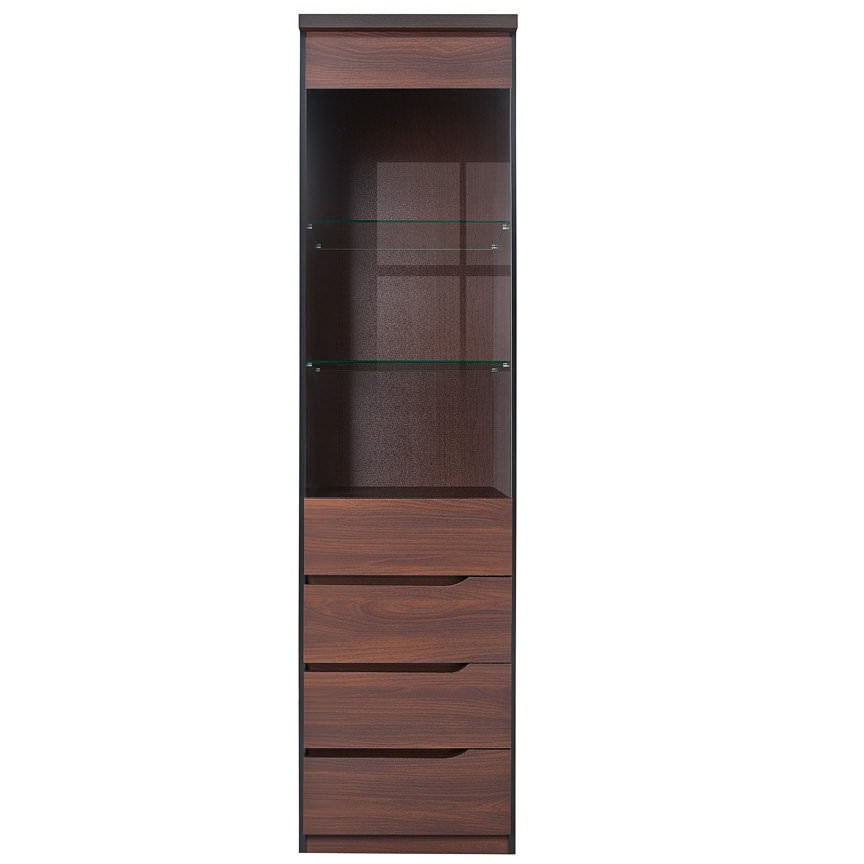 

Шкаф-витрина BRW (Black Red White) Джули REG1W3SP+подсветка Акация мали бронза
