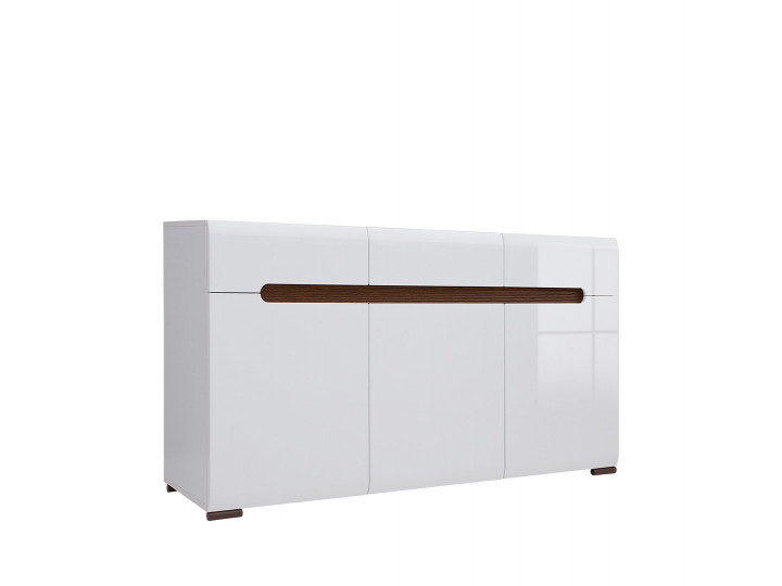 

Тумба с ящиками BRW (Black Red White) Ацтека KOM3D3S/8/15 Белый / Белый глянец