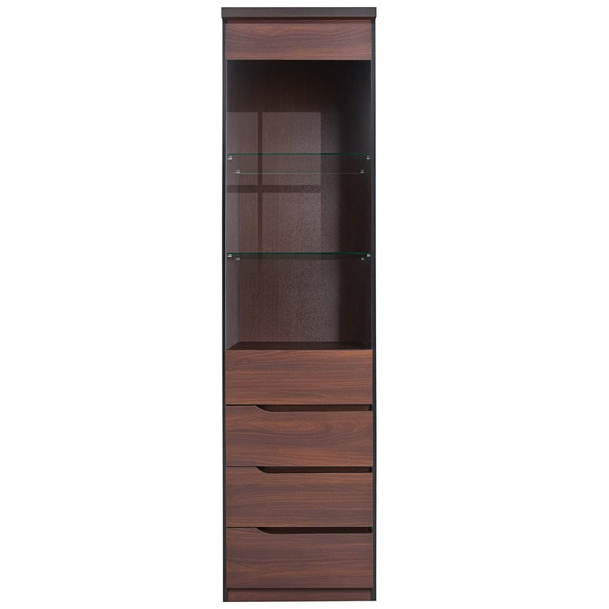 

Шкаф-витрина BRW (Black Red White) Джули REG1W3SL+подсветка Акация мали бронза
