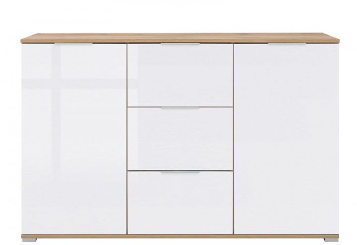 

Комод с ящиками BRW (Black Red White) Злата KOM2D3S Дуб тахо / белый