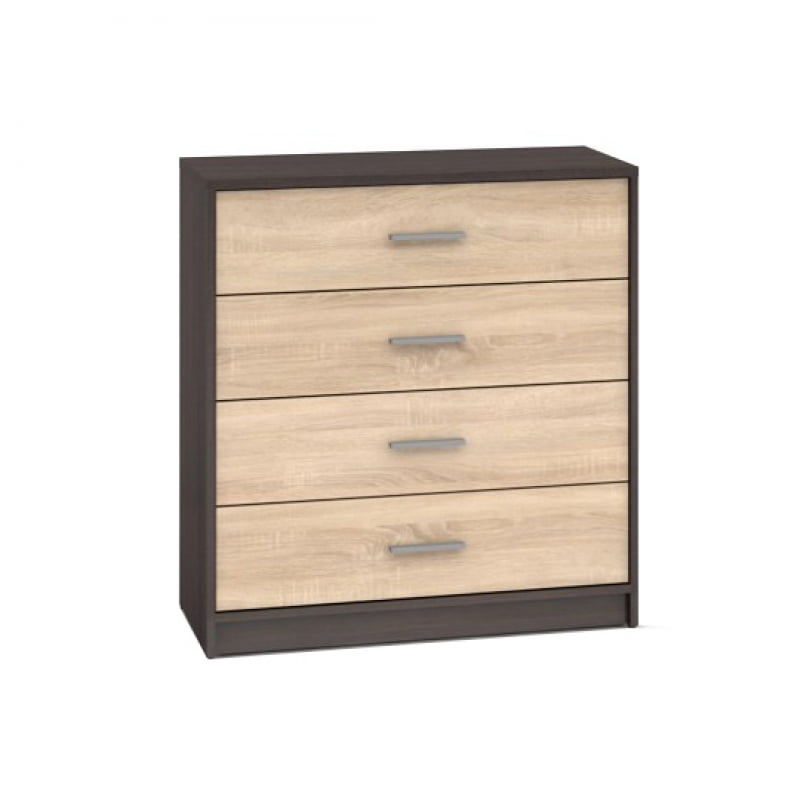 

Комод с ящиками 4 Nepo Plus Black Red White 80x84x34 011242