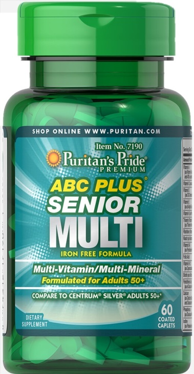 

Витамины Puritan's Pride ABC Plus Senior Multivitamin Multi-Mineral Formula 60 таблеток (4384301406)