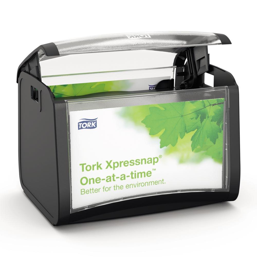 Tork Xpressnap диспенсер для барных салфеток сложения Interfold черный ...