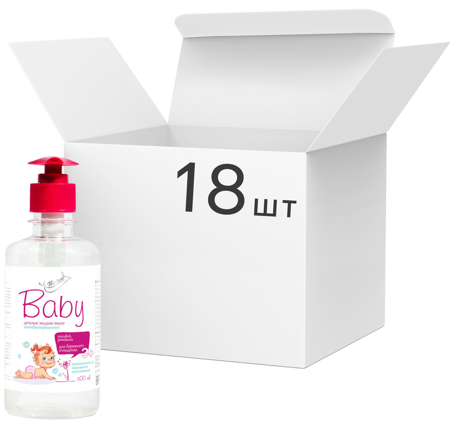 Акція на Упаковка жидкого детского мыла Bioton Cosmetics с шалфеем и ромашкой 300 мл х 18 шт (4820026152820) від Rozetka UA