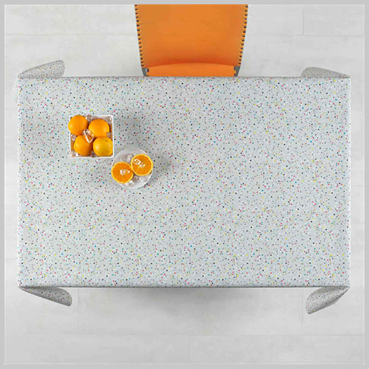 

Скатерть Time Textile с акриловой пропиткой Dots Серый TT151002 140x180