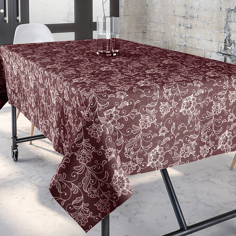 

Скатерть Time Textile с акриловой пропиткой Dupre Бургунди Бордовый TT150982 140x220